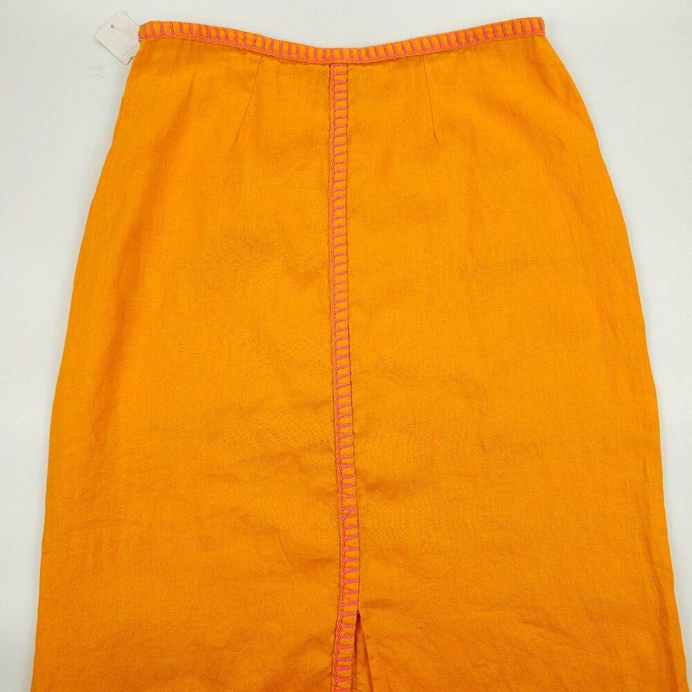NWT Magaschoni 100% Linen Crop Top Skirt Set Co-Ord Resort Boho Quiet Luxury - Picture 9 of 13